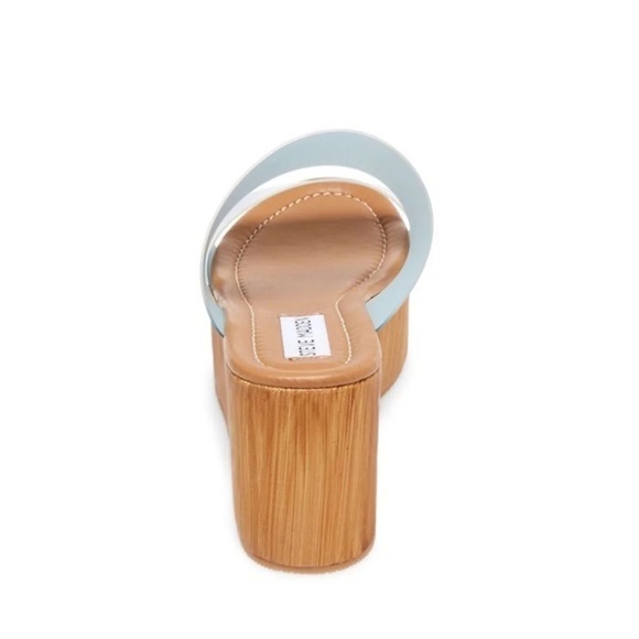 NEW Steve Madden Confession Blue Vinyl Sandal - Picture 3 of 12